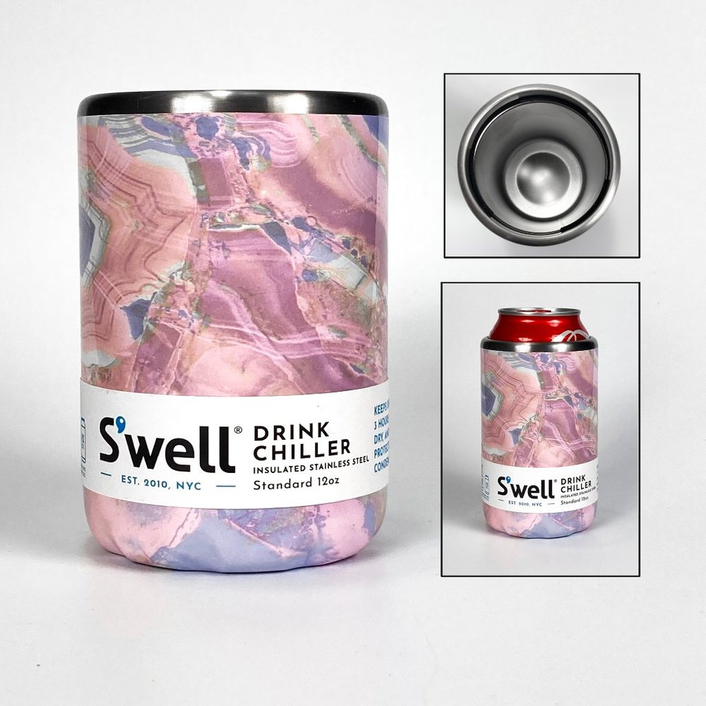 S’well®, 12oz Standard Drink Chiller, Stainless Steel, Geode, Drink not Included